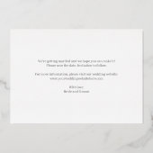 Darlingスクリプ実在トフォイル日付カードを保存 箔招待状 (裏面)