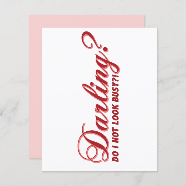 Darling私は見ていない忙しおもしろいことわざ (正面/裏面)