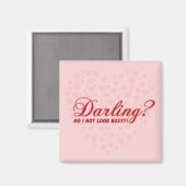 Darling私は見ていない忙しおもしろいことわざ マグネット (正面/裏面)