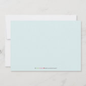 Darling 5x7ツインボーイ/ガールアクア誕生のお知らせ 案内状 (裏面)