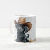 Darling Black Labの子犬が瞬間を明るくする コーヒーマグカップ (正面左)