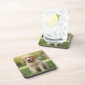 Darling Golden Retriever Personalized Coaster Set コースター (右側)