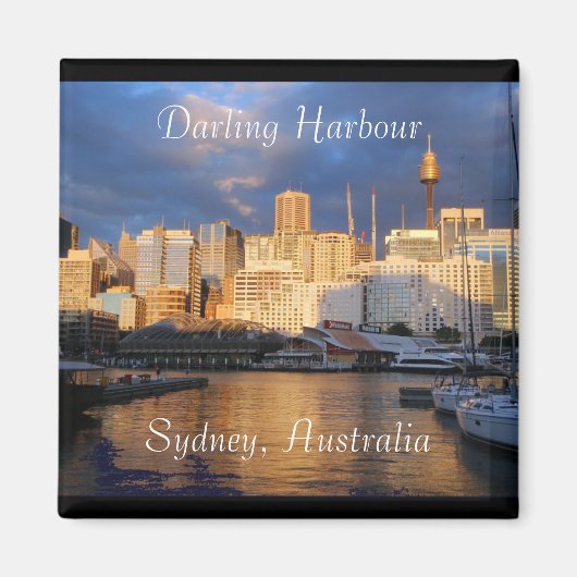 Darling Harbor、シドニー、オーストラリアのマグネット マグネット (正面)