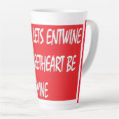 Darling Lets Entwine愛好家は赤い白を喜ぶ カフェラテマグ (右アングル)