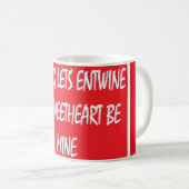 Darling Lets Entwine愛好家は赤い白を喜ぶ コーヒーマグカップ (正面右)