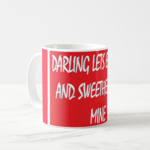 Darling Lets Entwine愛好家は赤い白を喜ぶ コーヒーマグカップ