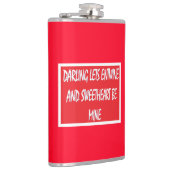 Darling Lets Entwine愛好家は赤い白を喜ぶ フラスク (右)