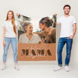 Darling Mama Photo Gift for Mom フリースブランケット