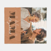 Darling Mama Photo Gift for Mom フリースブランケット (正面(横))