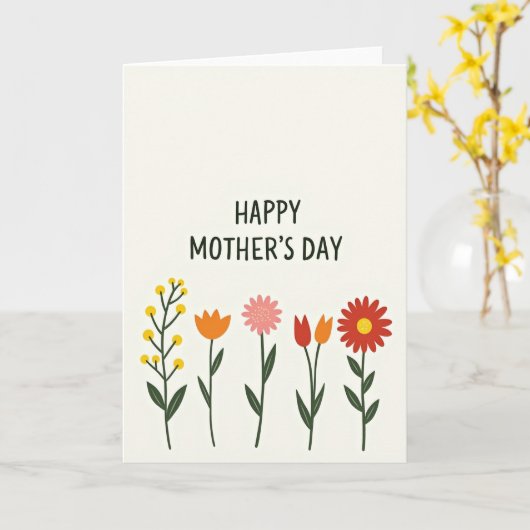 Darling Mothers Day Spring Card カード (黄色い花)