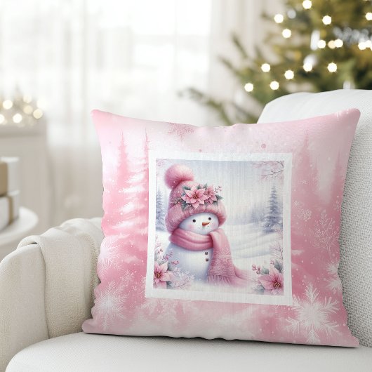 Darling Pinkmas Winter Forest Pillow Kids Decor クッション