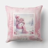 Darling Pinkmas Winter Forest Pillow Kids Decor クッション (裏面)