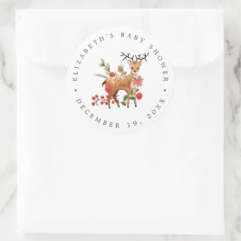 Darling Reindeer | クリスマスベビーシャワーのギフト ラウンドシール