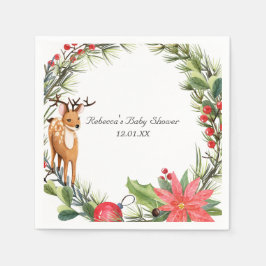 Darling Reindeer | クリスマスベビーシャワー スタンダードカクテルナプキン