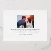 Darling Script 実在 FOILフォトサンキューカード 箔招待状 (裏面)