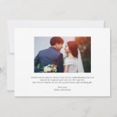 Darling Script Editable Color'結婚s Thank You サンキューカード (裏面)