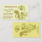 Darlingtoniaのcalifornicaの花柄 名刺 (正面/裏面)