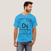 Darmstadtium要素（黒） Tシャツ (正面フル)