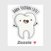 Darn Tooth-inかわいいおもしろいTooth Pun シール (シート)