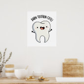 Darn Tooth-inかわいいおもしろいTooth Pun ポスター (キッチン)