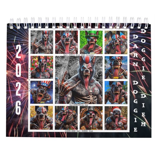 DarnDOGGIEClub 2026 Calendar カレンダー (裏面)