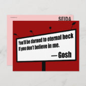 Darned to Eternal Heckのはがおもしろいき ポストカード (正面/裏面)