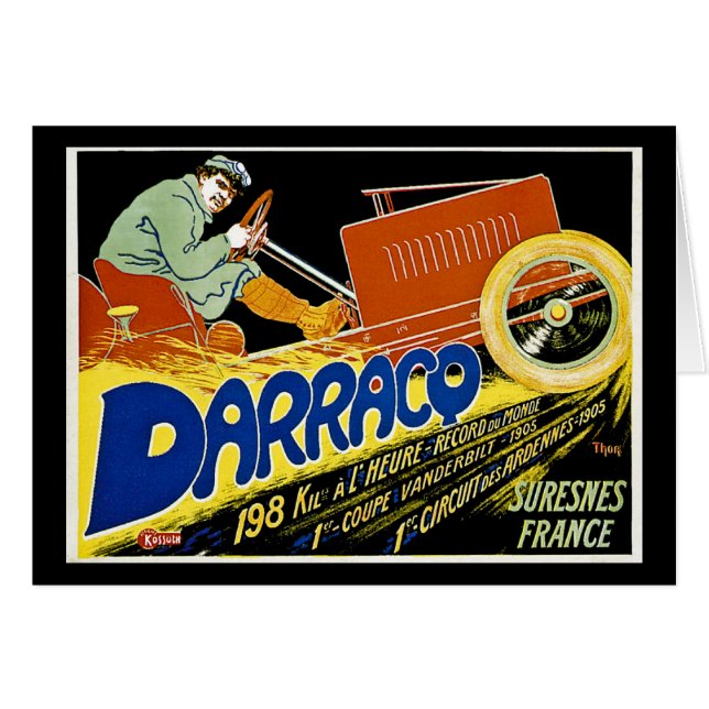 Darracoのヴィンテージの競争車Suresnesフランス (正面横)