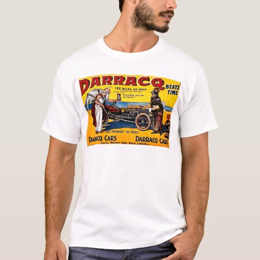 Darracq -ヴィンテージの自動車広告 tシャツ (正面)