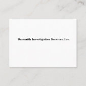 Darsmithの調査サービス、株式会社カード 名刺 (裏面)