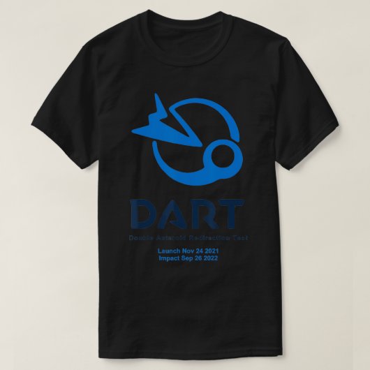 DARTミッションの打ち上げ効果（青） Tシャツ (デザイン正面)