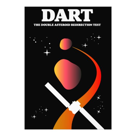 DART宇宙ミッション宇宙アート。 フォトプリント            (正面)