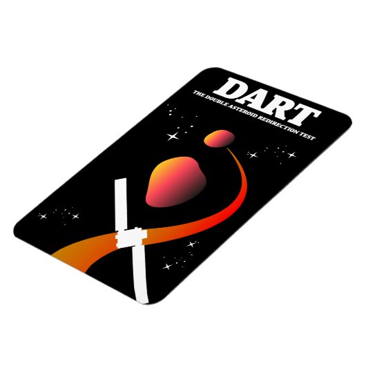 DART宇宙ミッション宇宙アート マグネット (左側)