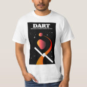 DART宇宙ミッション宇宙アート。 Tシャツ (正面)