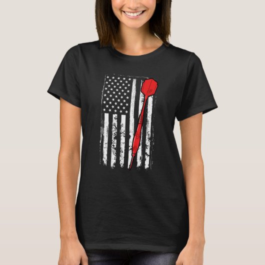 Dart arrow and a US flag Tシャツ (正面)