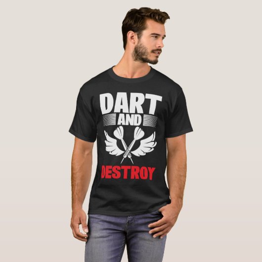 Dart Board Dart and Destroy Dar for Teams Tシャツ (正面フル)