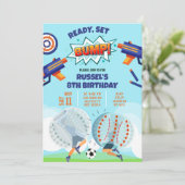 Dart Gun and Bubble Soccer Birthday 招待状 (スタンド正面)