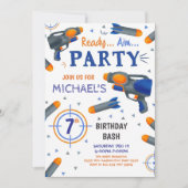 Dart Gun Birthday 招待状 (正面)