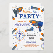 Dart Gun Birthday 招待状 (正面/裏面)