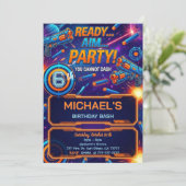 Dart Gun Birthday Invitation 招待状 (スタンド正面)