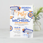 Dart Gun Birthday Party 招待状 (スタンド正面)