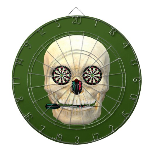 Dart Totenkopf mit Pfeil zwischen den Zähnen ダーツボード (正面)