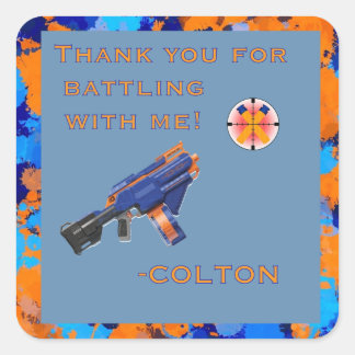 Dart War Party Sticker! Thank you! スクエアシール