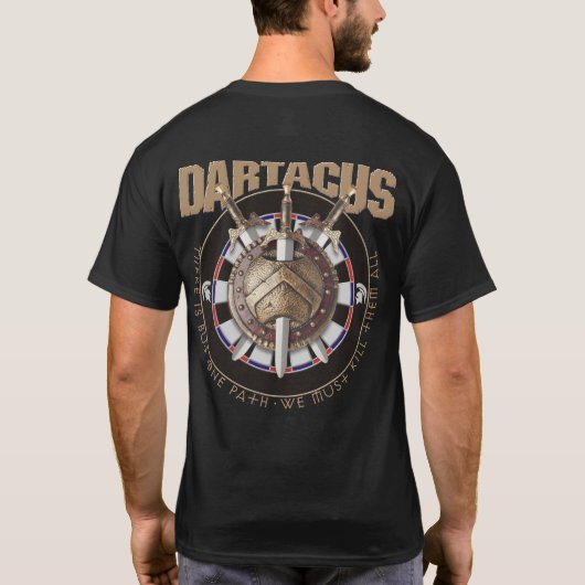 Dartacusはチームを放ちます Tシャツ (裏面)