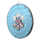 Dartboard Blue Barber Pole Barbers ダーツボード (正面右)