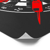 Dartboard Darts Skull     ポスター (角)