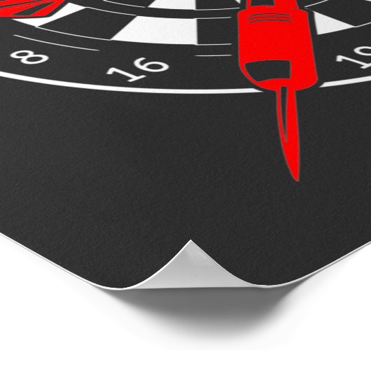 Dartboard Darts Skull     ポスター (角)