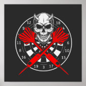 Dartboard Darts Skull     ポスター (正面)