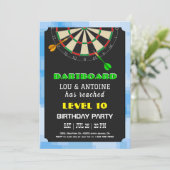 Dartboard Gamer Birthday Invitation 招待状 (スタンド正面)