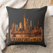 Dartboard m. Frankfurt am Main Kunstmotiv Skyline  クッション (ブランケット)