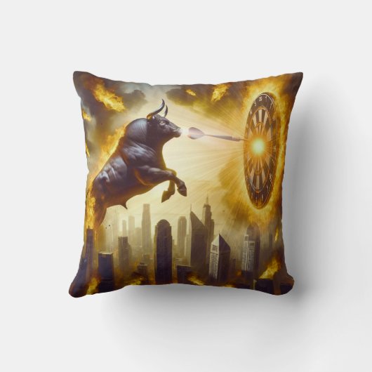 Dartboard mit Bulle - Explosion -  Dartkunst クッション (裏面)